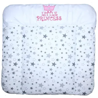 Wickelauflage mit Applikation -Princess Star Hell - Wickeltischauflage Baby Auflage (70 x 85 cm)