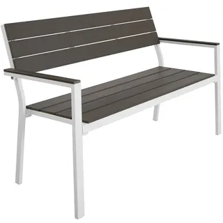 Tectake Gartenbank 2-Sitzer wetterfest, 128 x 59 x 88 cm