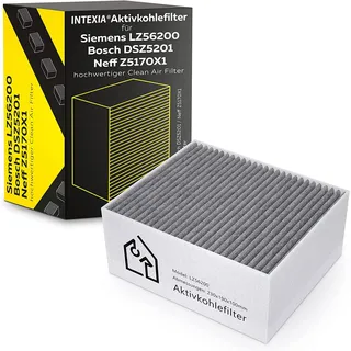 INTEXIA® Aktivkohlefilter für Siemens/Bosch/Neff hochwertiger Clean Air Filter - LZ56200 / DSZ5201 / Z5170X1