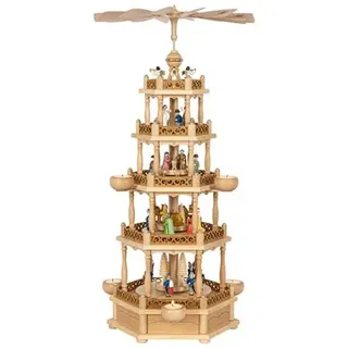 GLÄSSER SEIFFEN Holzpyramide Christi Geburt inkl. Teelichte Größenauswahl