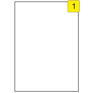 Livepac-Office 50 Etiketten / 50 Blatt DIN A4 / Größe: 210x297