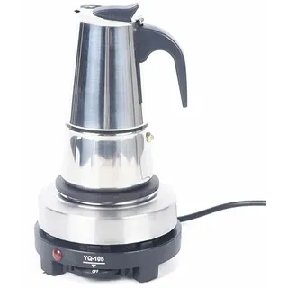 Gojoy KLOOLIVE Elektrisch Espressokocher Edelstahl Espressokanne Kaffeekanne 220V mit Elektroherd 300ml) 6 Tassen