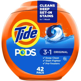 Tide PODS, Laundry Detergent Liquid Pacs, Original, 42 Count - Packaging May Vary