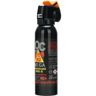 Pfefferspray OC5000 SSG-8 Breitstrahl 200 ml mit Fingergriff zur Tierabwehr