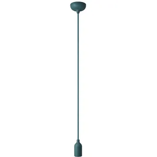 creative cables 1-flg. E27 höhenverstellbar 60 cm Silikon petrolblau