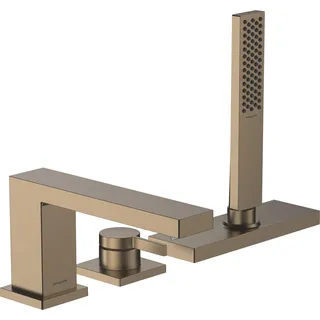 Hansgrohe Tecturis E 3-Loch Einhebel-Wannenrandmischer mit sBox, brushed bronze