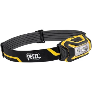 Petzl ARIA 2, Kompakte, langlebige, wasserdichte Stirnlampe, 450 Lumen, Schwarz