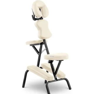 Physa klappbarer Massagestuhl klappbar mobiler Massagehocker Massagen-Stuhl 160 kg beige