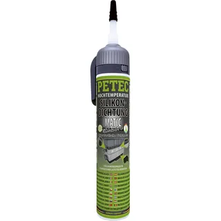 Petec Hochtemperatur-Silikondichtung MATIC schwarz 200 ml