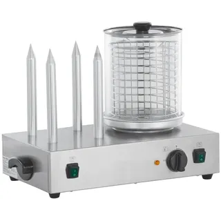 GastroHero Wurstwärmer / Hot-Dog Maker mit Brötchen-Halter