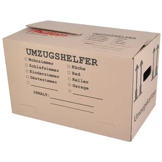 BURI Karton Umzugskarton bedruckt 59x34x35cm Traglast bis 30kg Aufbewahrung Kiste braun