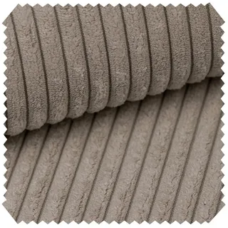 novely novely® PORTO - Polsterstoff in Breitcord-Optik - Ultraweicher Möbelstoff - Pflegeleichte Meterware 1 lfm | Farbe: 03 Hellbraun