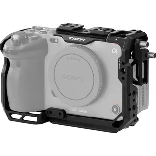 Tilta FX30 FX3 Cage, Voller Kamerakäfig kompatibel mit Sony FX30 FX3, mit HDMI-Kabelklemme, Schnellwechselplatte, NATO-Schiene 1/4"-20 3/8"-16 Gewinde mit Positionierungsstiften - Schwarz TA-T16-FCC-B