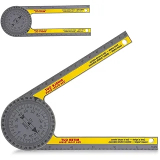 Winkelmesser, Schmiege Winkelsucher, 360° Gehrungssägen Winkelmesser, Gelb Tragbarer mit Messskalen für Innen und Außenecken für schule, Holzarbeiten, Heimarbeit