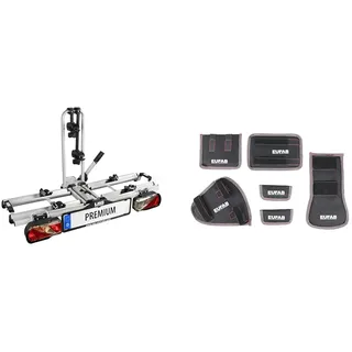 LAS 12011LAS Fahrradträger PREMIUM, für E-Bikes geeignet + EUFAB 11242 Fahrradtransportschutz 6-tlg