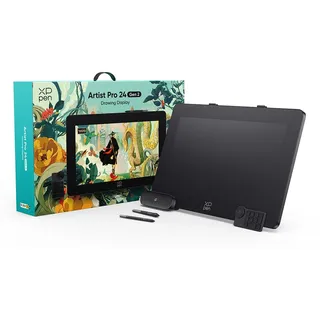 XPPen Artist Pro 24 Gen 2 165Hz Grafiktablett mit Display, 23,8 Zoll Grafikdisplay mit 16K X3 Pro Stift, für Spieleentwicklung, Fotobearbeitung, Videobearbeitung