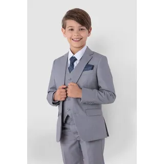 SANDER STELLAN Kinderanzug Jungen Anzug Kommunionanzug in Hellgrau, 6-teilig festlich, elegant grau 104