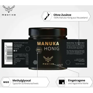 maorika Manuka Honig MGO 800+ 500 g