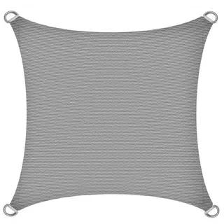 Estexo Sonnenschutzsegel Schattenspender Sonnensegel Sonnenschutz UV-Schutz HDPE Grau 4x4m (Quadrat)