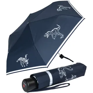 Knirps 4Kids Kinder-Taschenschirm reflective mit Reflexborte und reflektierenden Dinos - Big