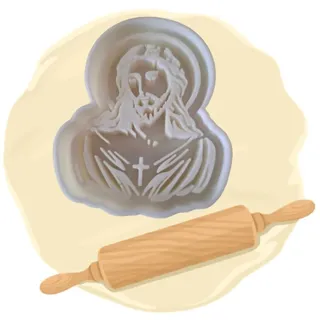 Keksausstecher aus dem 3D Druck in vielen verschiedenen Farben - Motiv: Jesus