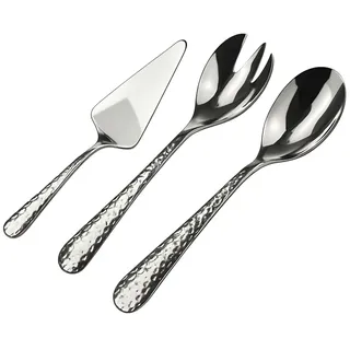 Solex Lena Vorlegeset Tortenheber, Servierlöffel, Serviergabel in Hammerschlag