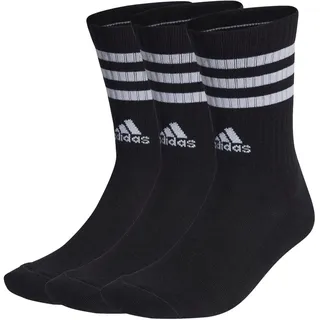 adidas 3-Streifen Cushioned Crew Socken 3 Paar Black / White 49-51