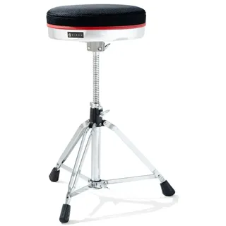 Dixon PSN-903 Schlagzeughocker rund – Mesh-Sitz mit Memory Foam, höhenverstellbar 45–63 cm, doppelstrebige Beine, Rally Red – Drum Throne für Drummer & Percussion
