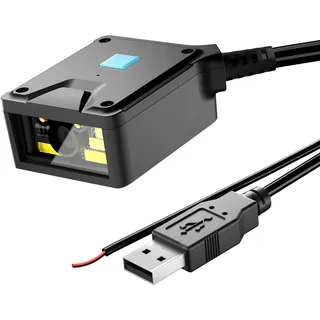 NetumScan 2D-Barcode-Scanner mit fester Halterung Industrietauglicher 1D/2D/QR-Code-Leser mit automatischer Induktionserkennung USB-Anschluss Geeignet für Selbstbedienungsterminals und Fertigungsstraß