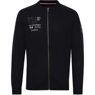 FQ1924 FQErland Herren, Zip-Jacke mit Stehkragen Jacke 21900122-ME-193911 Schwarz | L