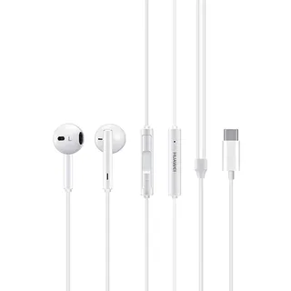 Huawei Hi-Res Klassische In-Ear-Kopfhörer, kabelgebundene Steuerung, USB-Typ-C-Edition für Huawei Mate 10, Weiß