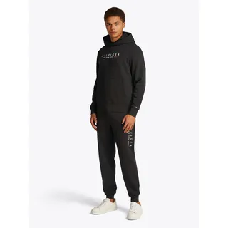 Tommy Hilfiger Jogginganzug TOMMY HILFIGER "HILFIGER NEW YORK TRACKSUIT", Herren, Gr. XL, schwarz, Sweatware, Obermaterial: 63% Baumwolle, 37% Polyester, regular fit, Sportanzüge Jogginganzug, im 2-teiligen Set