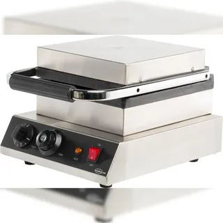 CHEFGASTRO Waffeleisen für belgische Waffeln, 2.000 Watt, Brüssel, Profi Line, Waffelautomat, Waffelbäcker, Edelstahl, 2 Stück Waffeln