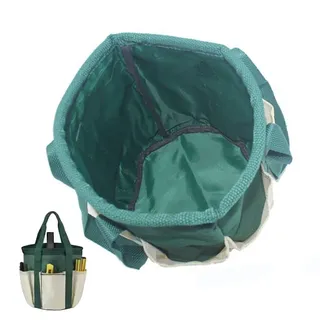 Garten Werkzeugtasche, Deluxe Garten Werkzeug Aufbewahrungstasche und Gartengerätetasche mit Kleinen Taschen, Verschleißfest und Wiederverwendbar, Gartentasche mit 8 Fächern, Gartengerätetasche