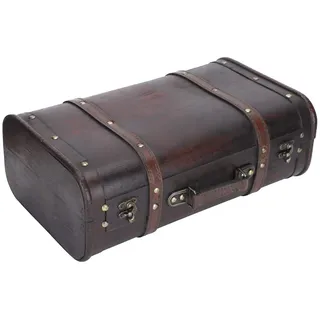 Vintage Koffer, Antik Holzkoffer, Retro Nostalgischer Koffer Gute Ästhetik Doppelschichtiges Design für Zuhause Wohnzimmer Hotel Dekoration