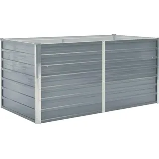 vidaXL Garten-Hochbeet verzinkter Stahl 160 x 80 x 77 cm Grau