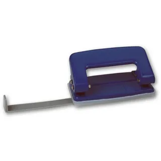 RHEITA Kompakter Locher / aus Metall / mit Anschlagschiene / Farbe: blau