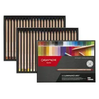 Caran d'Ache Buntstifte LUMINANCE 6901, farbig sortiert, 40 Stück