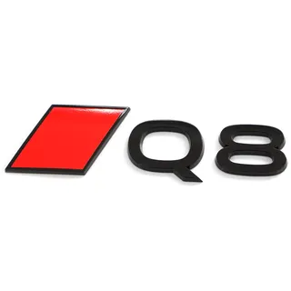 Audi Schriftzug Q8 e-tron Audi Sport schwarz/rot