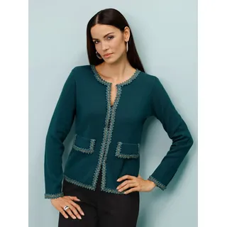 CREATION L Strickjacke in Petrol 52