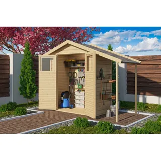 Karibu Gartenhaus 2,57 x 0,93 m Beige