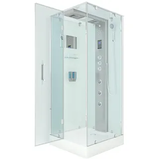 AcquaVapore Dampfdusche Duschtempel Sauna Dusche Duschkabine D38-10L3 90x90 cm ohne 2k Scheiben Versiegelung