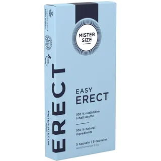 MISTER SIZE Easy Erect – pflanzliches Potenzmittel für Männer – natürliche Erektionshilfe & Libido-Booster – vegan, ohne Sildenafil, bei Erektionsproblemen (5 Kapseln)