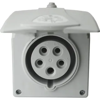 SEZ DK a.s. CEE Wandsteckdose mit Klappdeckel Unterputz 16A 5P 400V IP44 Steckdose