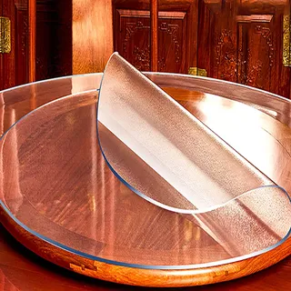 YYSHLTRRE Runden Transparent PVC-Tischdecke Durchmesser 120cm Tischdecke Klare Tischdecke Plastik Tischfolie 2 mm Dick (Transparentes 2mm,Ø 90)