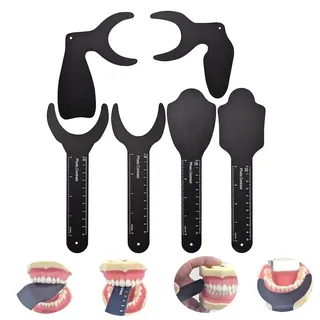 LMEIL Dental Photo Contrast Schwarzer Hintergrund Board, autoklavierbar Kieferorthopädische Dental Contrast Intraoraler Fotospiegel für die Aufnahme von Oralfotos (6 Stück)