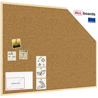 ALLboards Pinnwand mit Holz Rahmen 120x90cm Korktafel Korkwand Pinnwand Kork