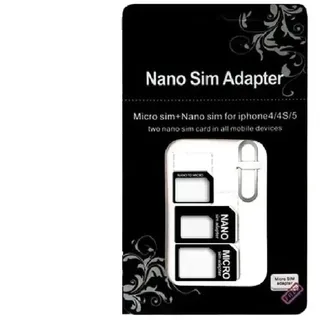 Nano SIM und Micro SIM Karten Adapter Set für Smartphone, Handy und Tablet: 4 in 1 Komplett Set, Mini Set mit Klicksicherung, 100% passgenau, Nano zu Micro, Nano zu Standard, Mikro zu Standard