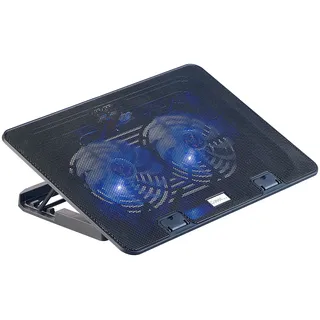 Ultraleiser Notebook-Kühler bis 43,8 cm (17"), 2 Lüfter, LED, 15 dB