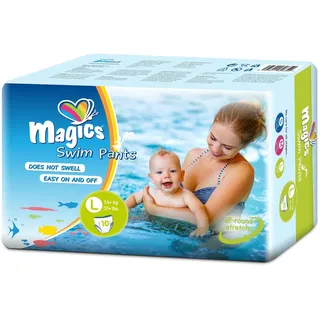 Magics Swim Pants, Einweg-Schwimmwindeln für Babys, 10 St